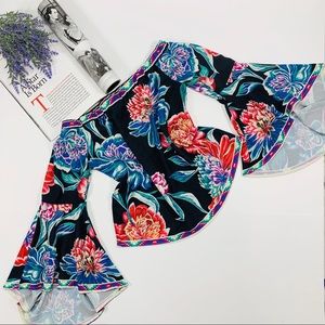 Flying Tomato | Off Shoulder Floral Bell Sleeve